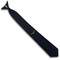 18" Poplin Light Navy Blue Polyester Clip-On Tie